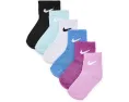 Детские носки Nike 6 pack Lurex Quarter Sock с блеском