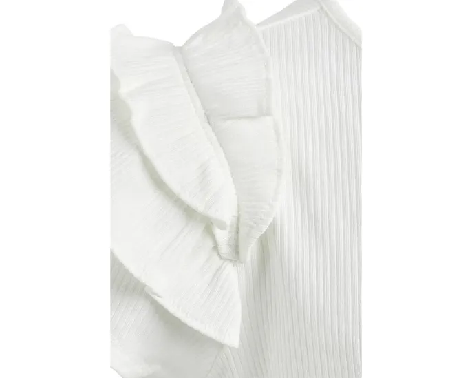 Блузка с рукавами из пике Janie and Jack с рюшами