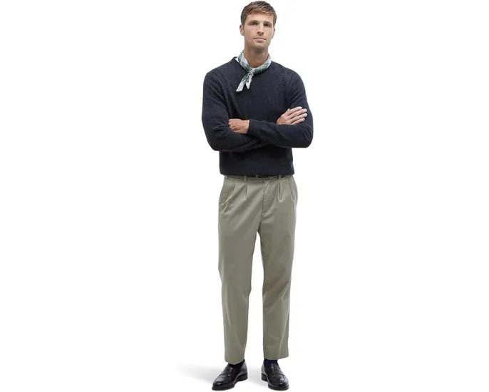 Свитер Barbour Essential Patch из чистой шерсти мериноса с кожаными заплатками