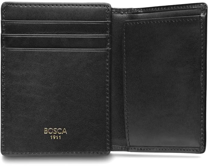 Кошелек для переднего кармана Bosca из состаренной кожи с окошком для ID