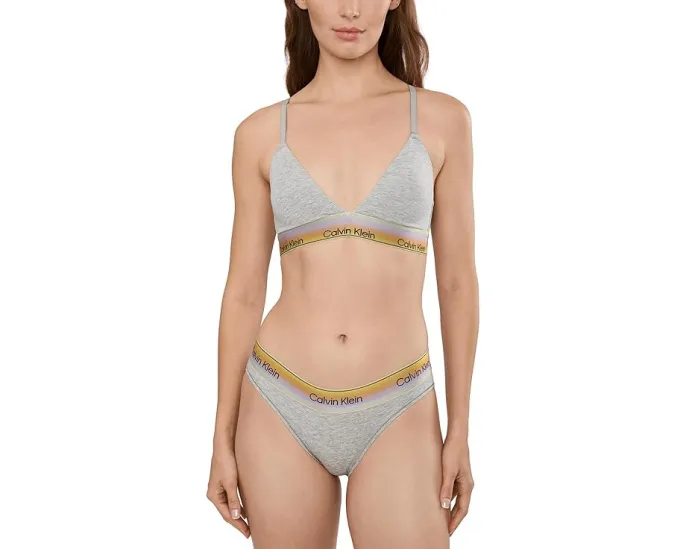 Calvin Klein Pride Triangle Bralette хлопковый бюстгальтер с регулируемыми бретелями
