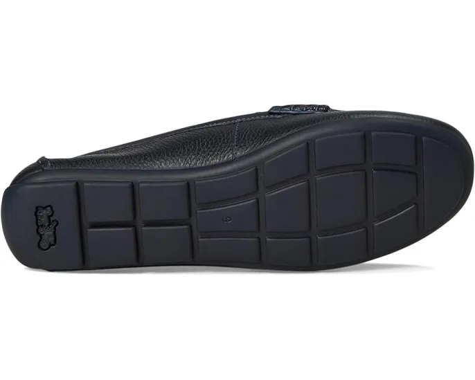 Мокасины COACH Sculpted C Leather Driver из кожи с логотипом на стельке