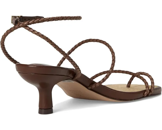 Босоножки Schutz Kaya Straw Mid на шпильке с квадратным носком