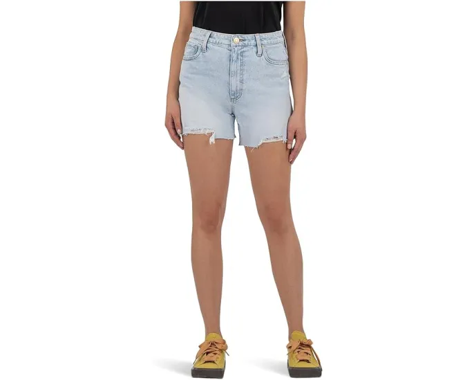 Шорты KUT from the Kloth Taylor с высокой посадкой и рваным краем