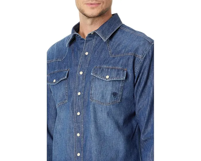 Джинсовая рубашка Ariat Denim Retro с приталенным кроем