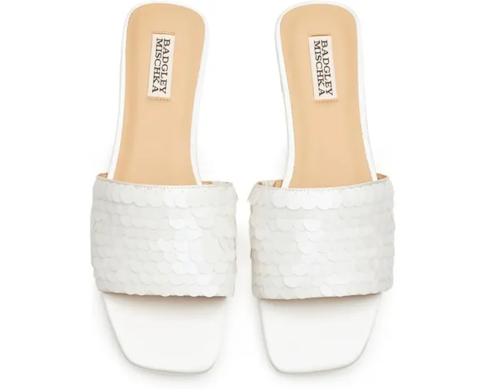 Сандалии Badgley Mischka Wini слипоны с открытым носком и кожаной стелькой