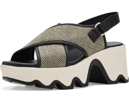 Сандалии SOREL Kinetic Aura Slingback Txt с текстильным верхом и квадратным каблуком