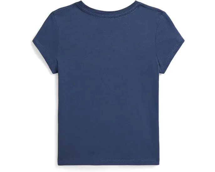 Футболка из хлопкового джерси с патчворк логотипом для детей Polo Ralph Lauren