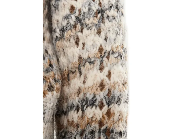 Свитер Madewell Fawn Open Stitch с полосками и ажурной вязкой