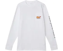 Футболка Game Day с длинным рукавом и карманом для детей Vineyard Vines Kids