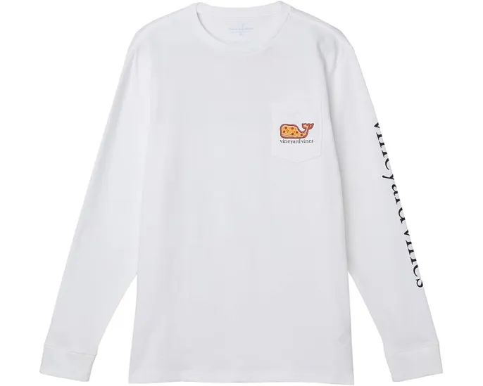 Футболка Game Day с длинным рукавом и карманом для детей Vineyard Vines Kids