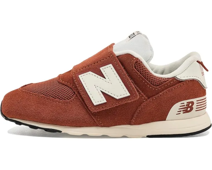 New Balance Kids 574 New-B кроссовки на липучке для малышей с широким носком