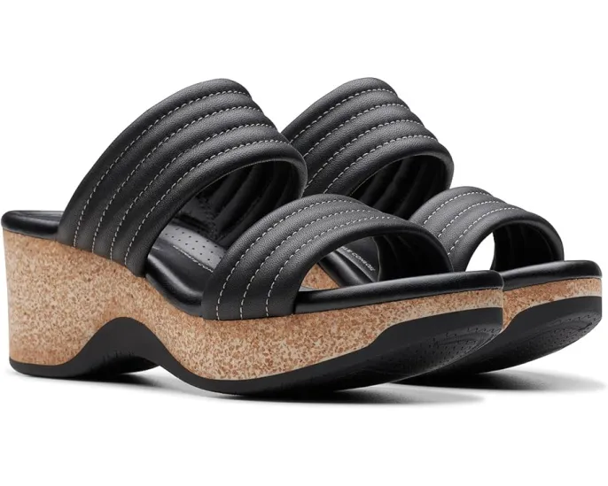 Сандалии Clarks Chelseah Path на танкетке с кожаным верхом