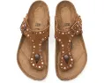 Сандалии Birkenstock Gizeh Rivets из замши с ремешком между пальцами и стелькой из пробки