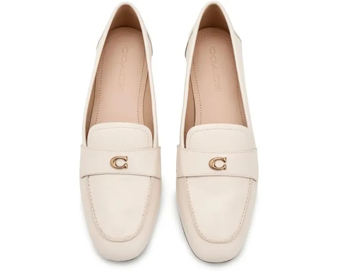 Лоферы COACH Sculpted C Leather Loafers с кожаным верхом