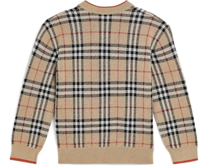 Детский вязаный кардиган Burberry Kids Graham Vintage Top в клетку
