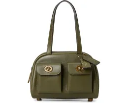 Сумка COACH Twin Turnlock Bag 20 из вощеной кожи с двумя замками