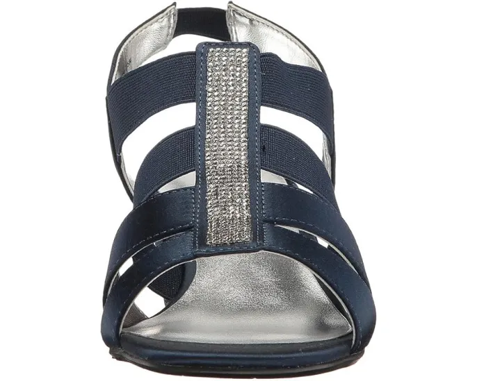 Вечерние сандалии David Tate Eve с кристаллами и квадратным носком