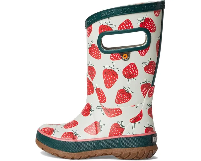 Детские резиновые сапоги Bogs Rainboot Strawberries с рисунком клубники и биоразлагаемой стелькой