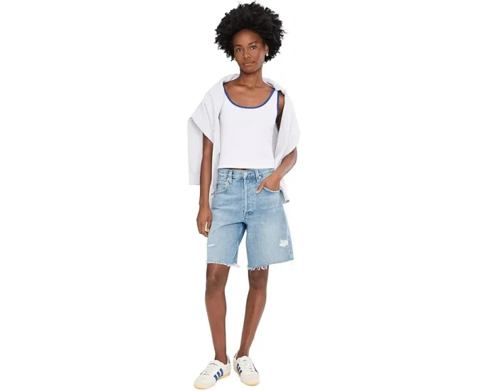 Топ Moxie Free People с круглым вырезом и ретро швом на спине