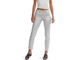 Брюки Free People Oracle Metallic с металлическим эффектом и прямым кроем