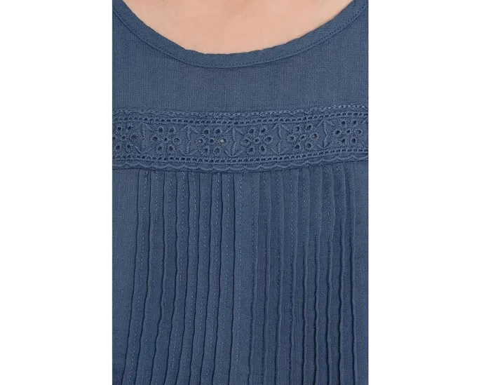 Топ Manzana Pin Tuck Tank из органического хлопкового крепа с защипами Toad&Co