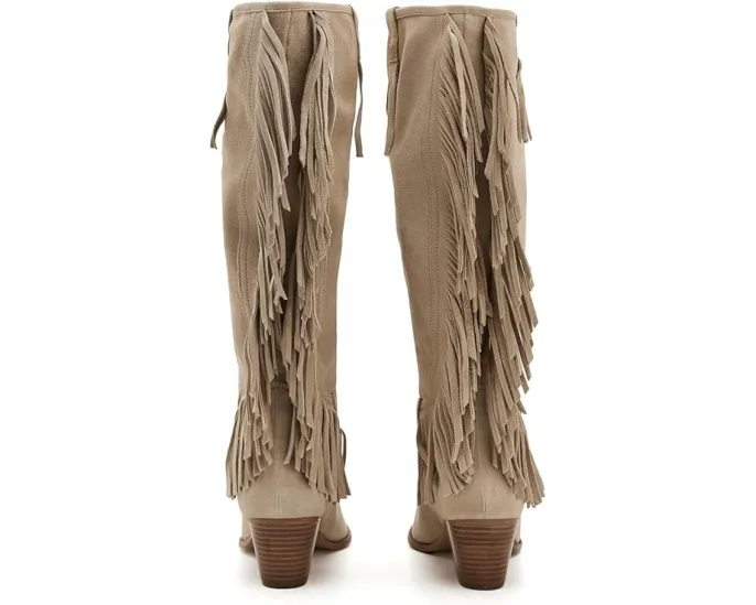 Ковбойские сапоги Free People Faith Fringe Western с бахромой и замшевым верхом