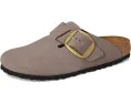 Клоги Birkenstock Boston Big Buckle из нубука с пробковой стелькой