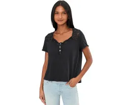 Хенли Free People We The Free Heirloom с кружевными вставками