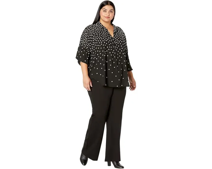 Брюки NYDJ Plus Size с расклешенными штанинами и эластичным поясом