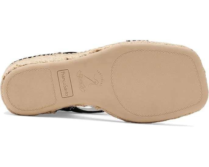 Сандалии Farren Espadrille с клиновидным каблуком и кожаным верхом от Franco Sarto