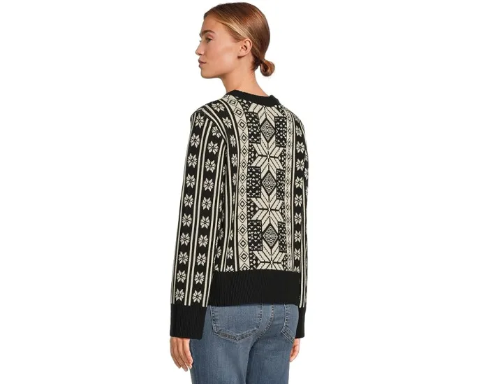 Свитер Faherty Sun Valley с круглой горловиной и снежинками