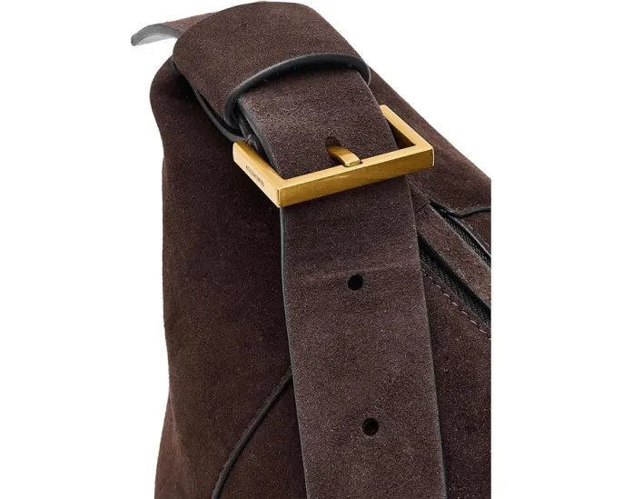 Сумка через плечо AllSaints Vega из ультрамягкой замши с двумя молниями