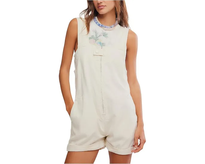 Бежевые шорты We The Free Jude Shortalls Free People