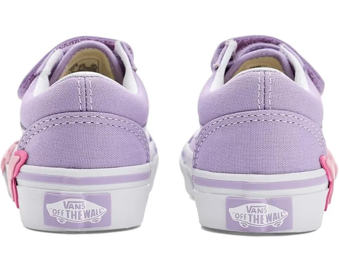 Детские кеды Vans Kids Old Skool V Butterfly на липучке с бабочкой
