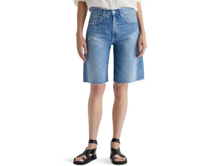 Шорты AG Jeans Hattie с высокой посадкой и бочкообразным кроем