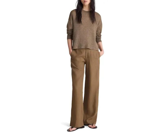 Madewell свободные прямые брюки Zoe из 100% льна