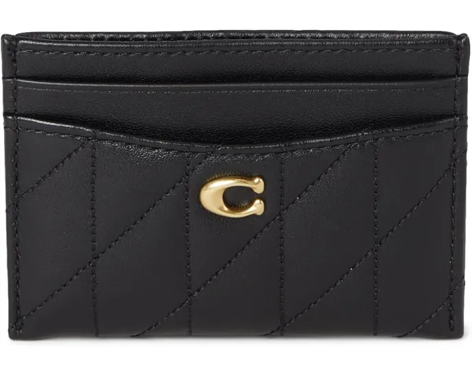 Картхолдер COACH с стежкой Pillow из мягкой кожи