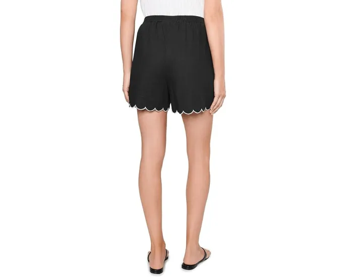 Шорты CeCe Scallop Edge Shorts с контрастной отделкой