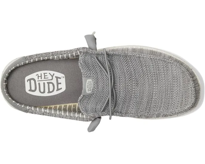 Кроссовки Hey Dude Wally Slip Stretch Sox с эластичными шнурками и технологией Flex & Fold