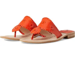Jack Rogers Босоножки Jacks Flat Sandal на плоской подошве из кожи наппа и лакированной кожи