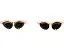 Серьги Sunglasses Studs с эмалевым акцентом и цирконием