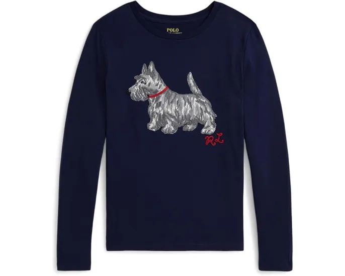 Polo Ralph Lauren футболка с принтом собаки для детей