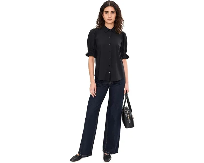 Блуза Liverpool Los Angeles с пышными рукавами до локтя и застежкой на кнопках