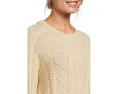 Хлопковый свитер Fisherman Crewneck Signature L.L.Bean бежевого цвета