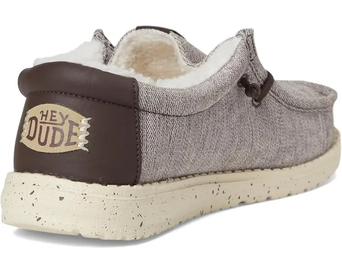 Детские лоферы Hey Dude Kids Wally Heathered Cozy с утепленным верхом и стелькой ЭВА