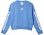 Толстовка adidas Kids 3-Stripes Crew Neck Heather Fleece с контрастными полосами