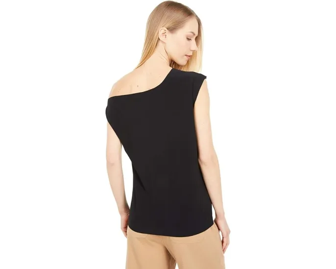 Топ с заниженным плечом Norma Kamali из матового джерси с четырехсторонним растяжением