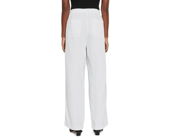 Eileen Fisher прямые брюки Slubby из органического хлопка и льна белые