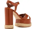 Босоножки Hilda Rope High Schutz на высокой платформе из металлизированной кожи и рафии